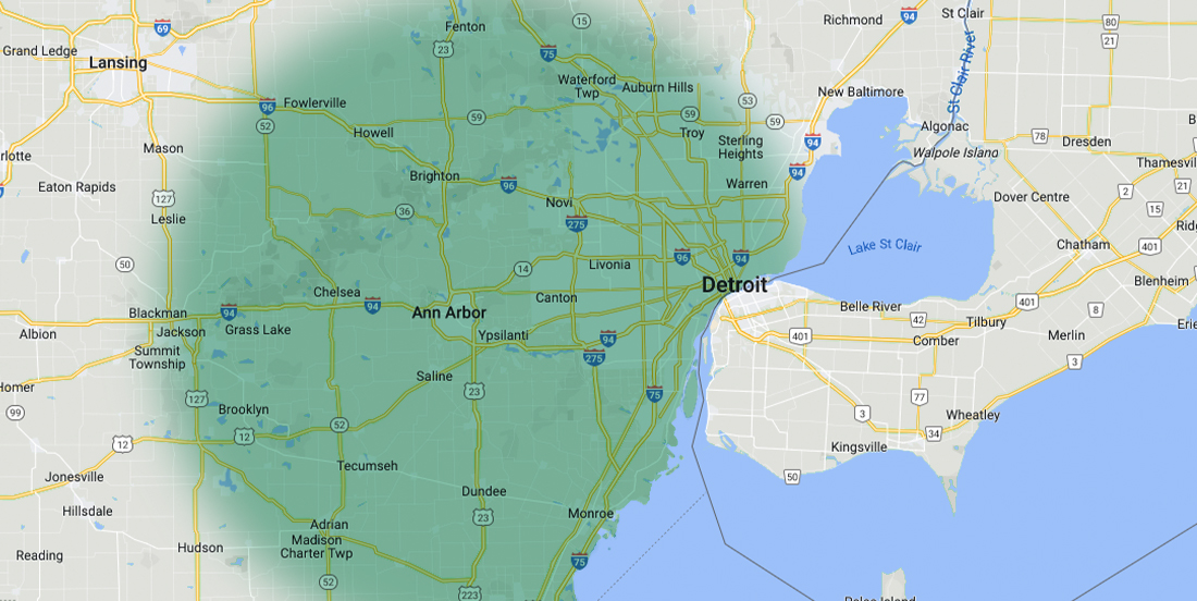 Schedule Commercial Services with Monroe Plumbing & Heating - monroe-map-2023